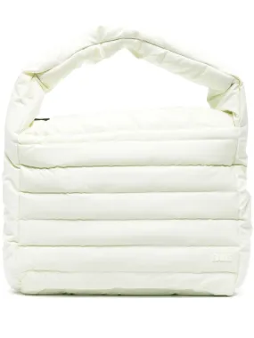 borsa tote imbottita avorio