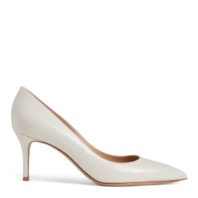 GIANVITO ROSSI  Dècolletè ''Gianvito 70'' in pelle bianche