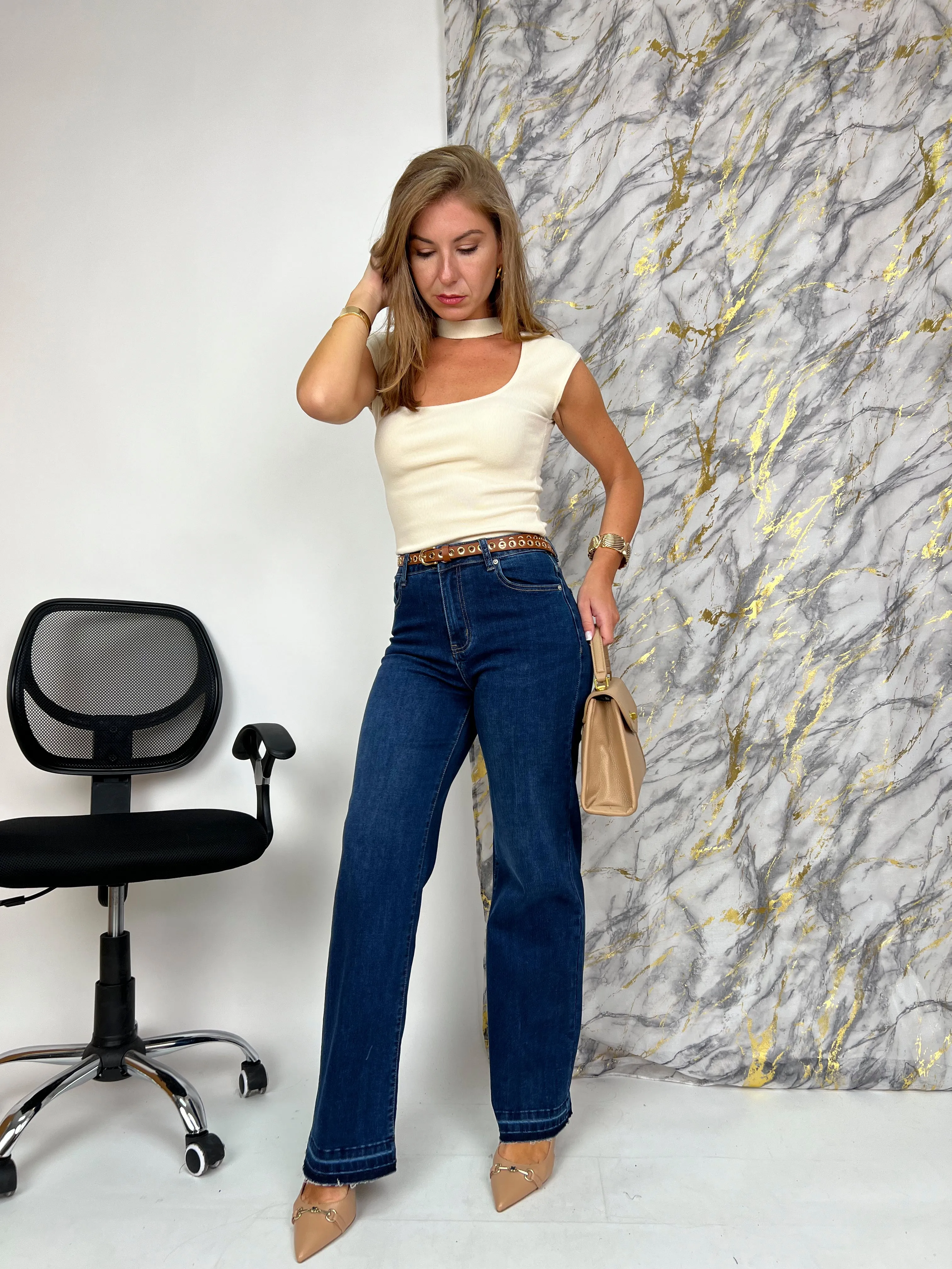 Jeans Frankie palazzo elasticizzato