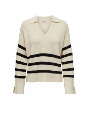        MAGLIA ONLMONNA LS SPLIT NECK COLLAR KNT