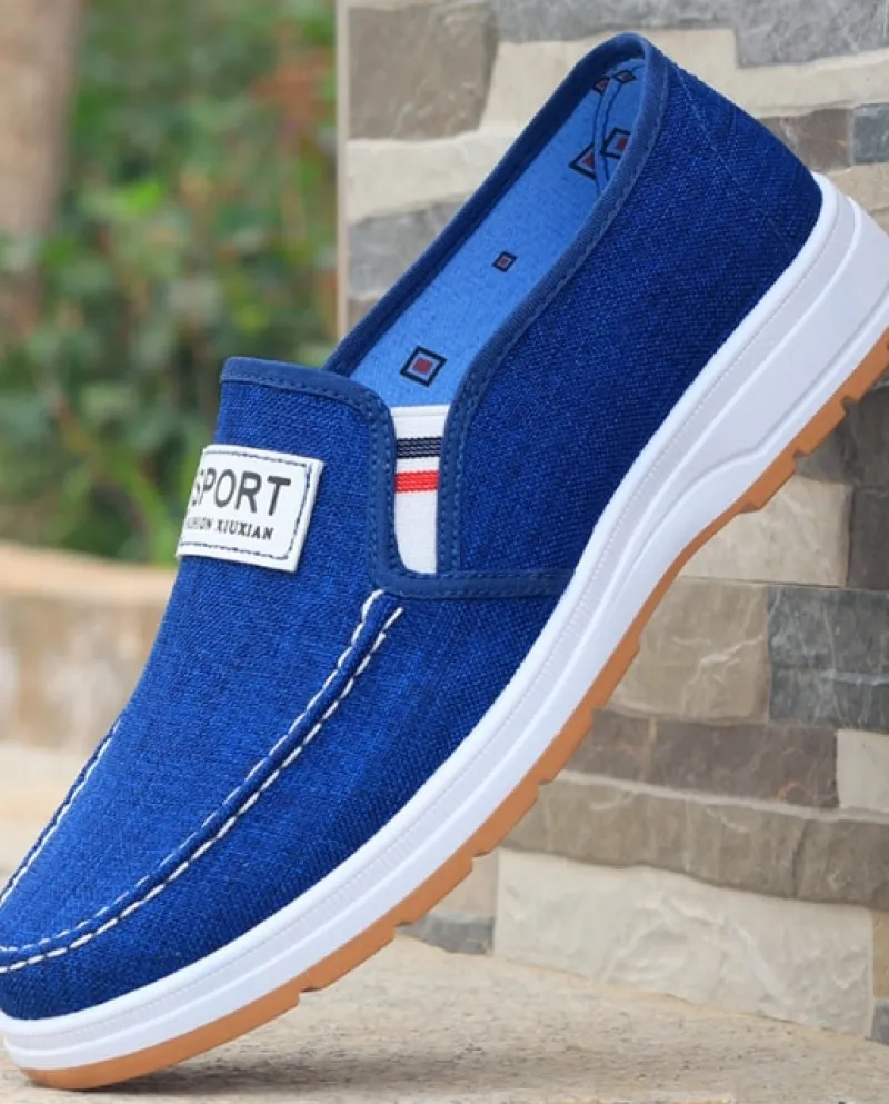 Mocassini da uomo morbidi mocassini casual in tela traspirante Calzature casual Scarpe da uomo Calzature da uomo Zapatos Planosm