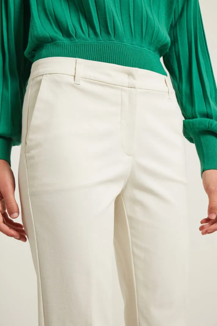 Pantaloni a sigaretta in cotone