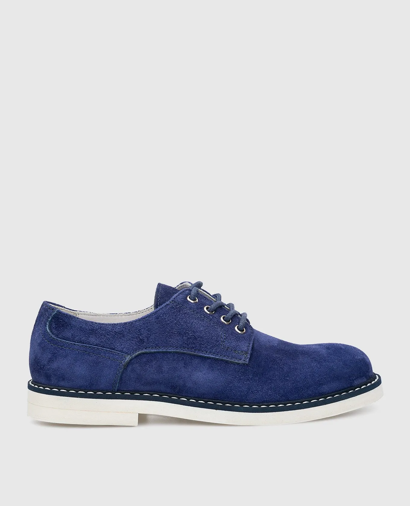 Stefano Ricci Derby blu in camoscio baby YRU04G894SD