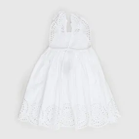 Vestito Bianco Con Pizzo