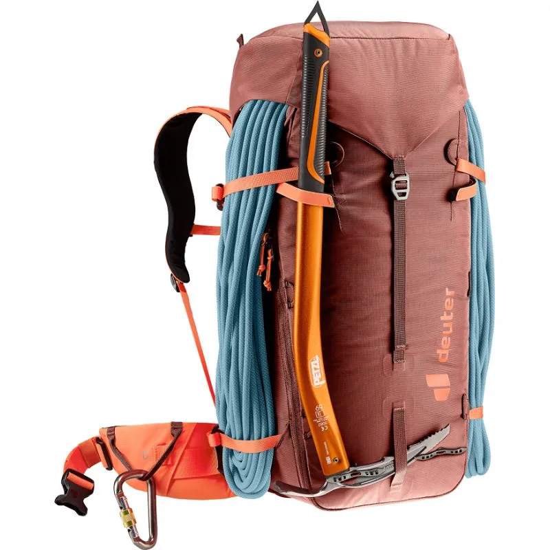 Zaino da alpinismo Deuter Guide 34+8 (sequoia-papaya)